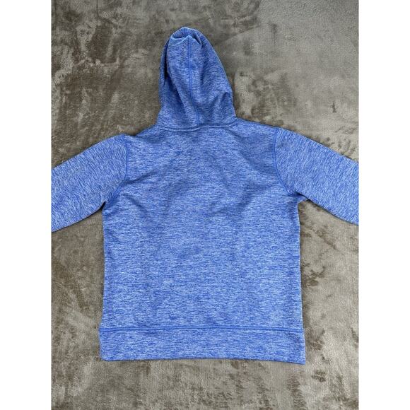 Under Armour Hoodie Womens Medium Blue Pink Logo Sweatshirt Sweater Coldgear - Picture 3 of 6